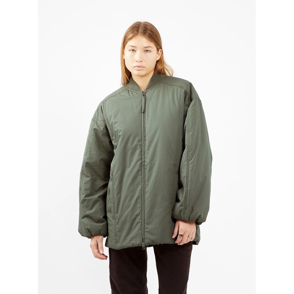 Apiece ApartOrka Long Bomber Jacket Olive Women's Organic Cotton Oversized XL
